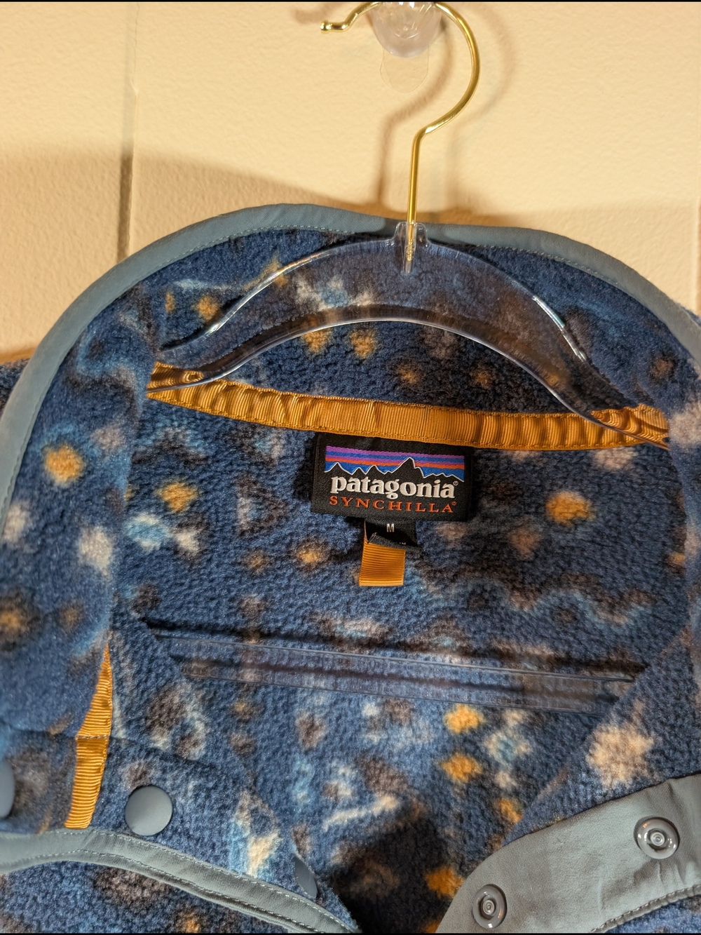 Patagonia Synchilla Snap-T Fleece Pullover Womens Medium Blue Southwestern Aztec - Picture 3 of 9